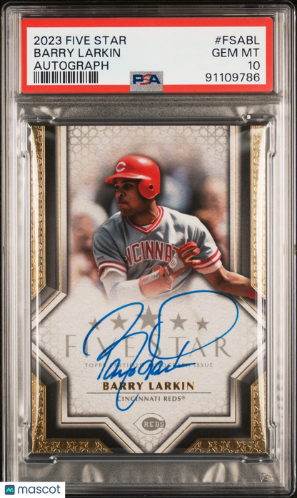 2023 Topps Five Star Autographs Barry Larkin #Fsabl PSA 10