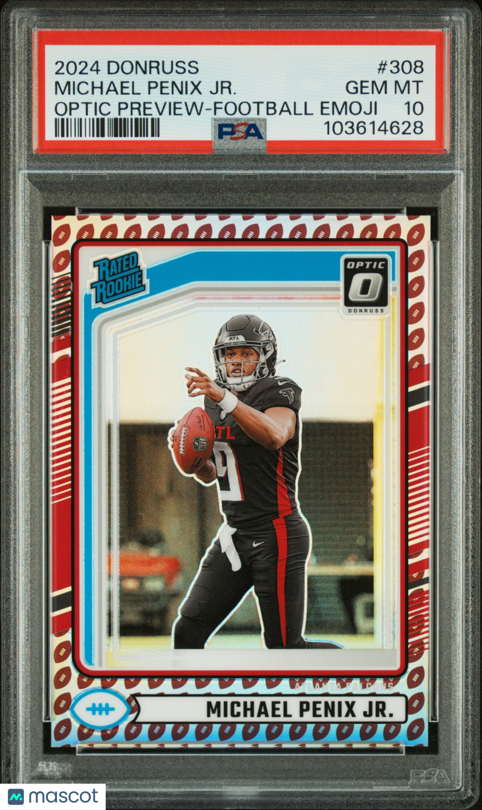 2024 Panini Donruss Michael Penix Jr. #308 Optic Preview Football Emoji PSA 10