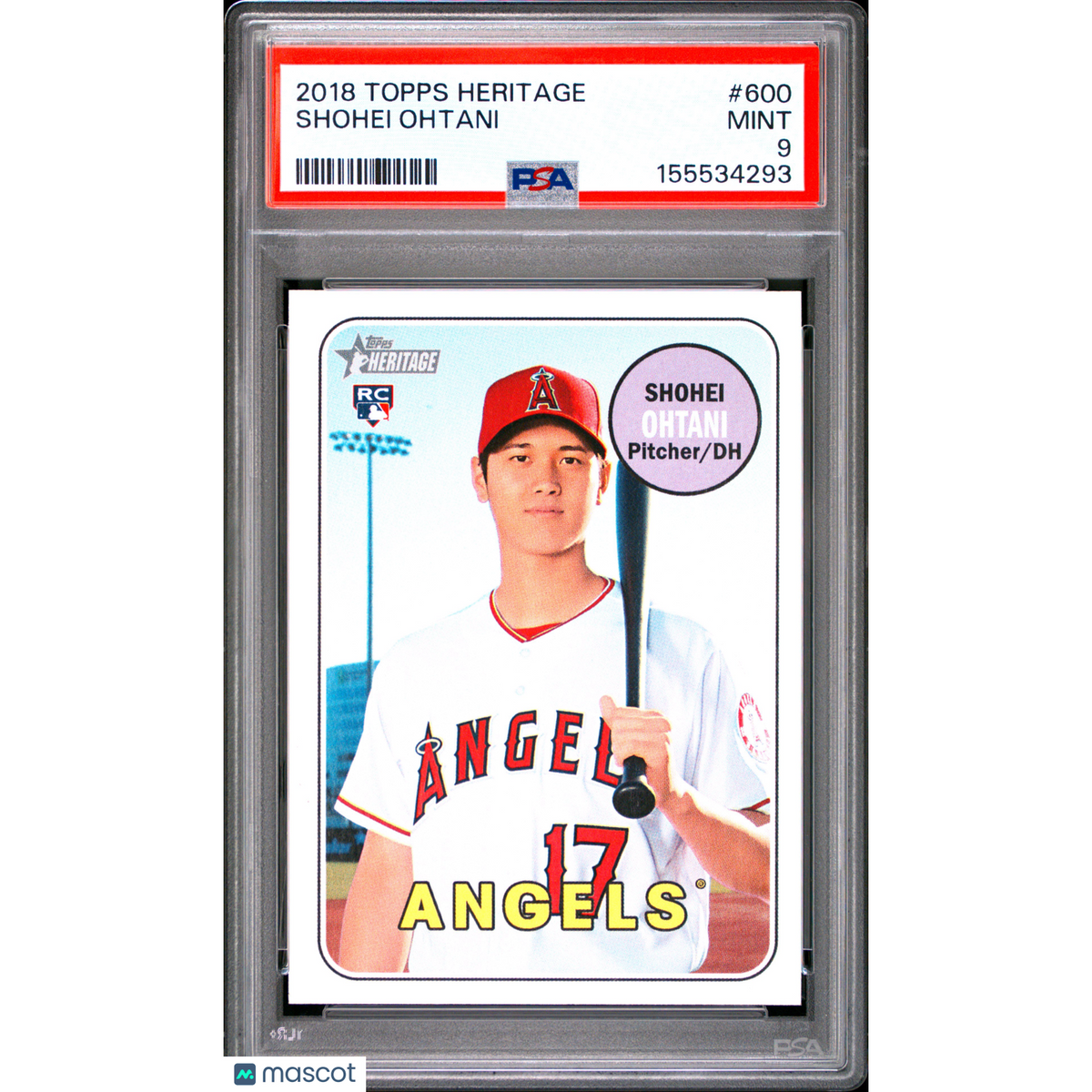2018 Topps Heritage Shohei Ohtani #600 PSA 9