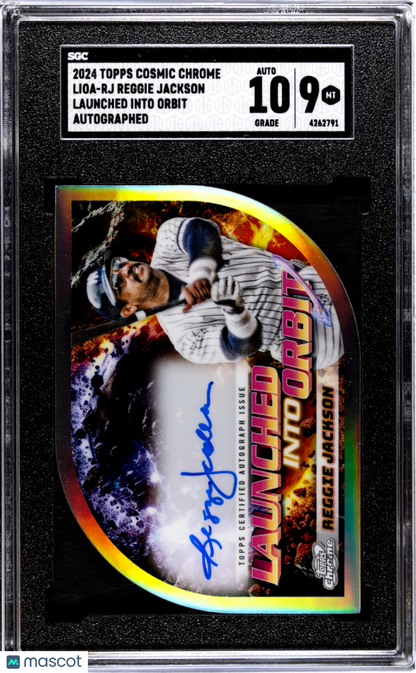 2024 Topps Cosmic Reggie Jackson #Lioa-Rj Launched Into Orbit Sgc 9 Auto 10