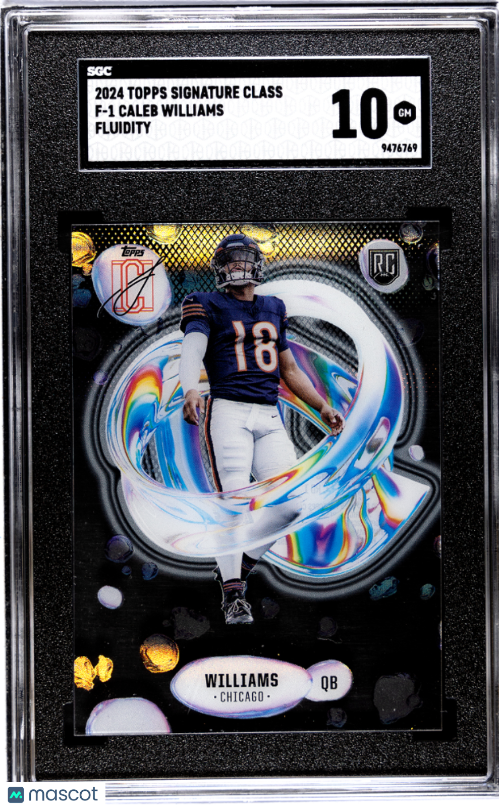 2024 Topps Signature Class Caleb Williams #F-1 Fluidity Sgc 10