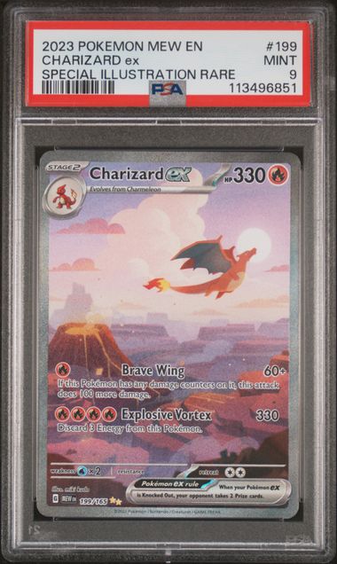 Charizard Ex 199/165 Scarlet & Violet 151 - 2023 Pokemon - PSA 9