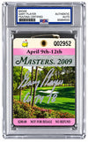 Gary Player Signed 2009 Masters Augusta National Badge 61 74 78 PSA 85894555