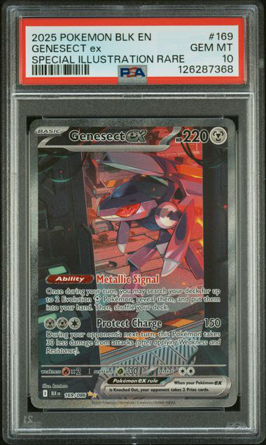 Genesect Ex 169/086 Sv: Black Bolt - 2025 Pokemon - PSA 10