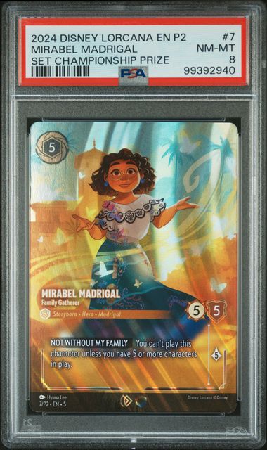 Mirabel Madrigal 2024 Disney Lorcana En P2 Set Championship Prize PSA 8