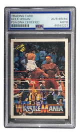 Hulk Hogan Signed 1990 Classic WWF Wrestlemania #33 Trading Card PSA