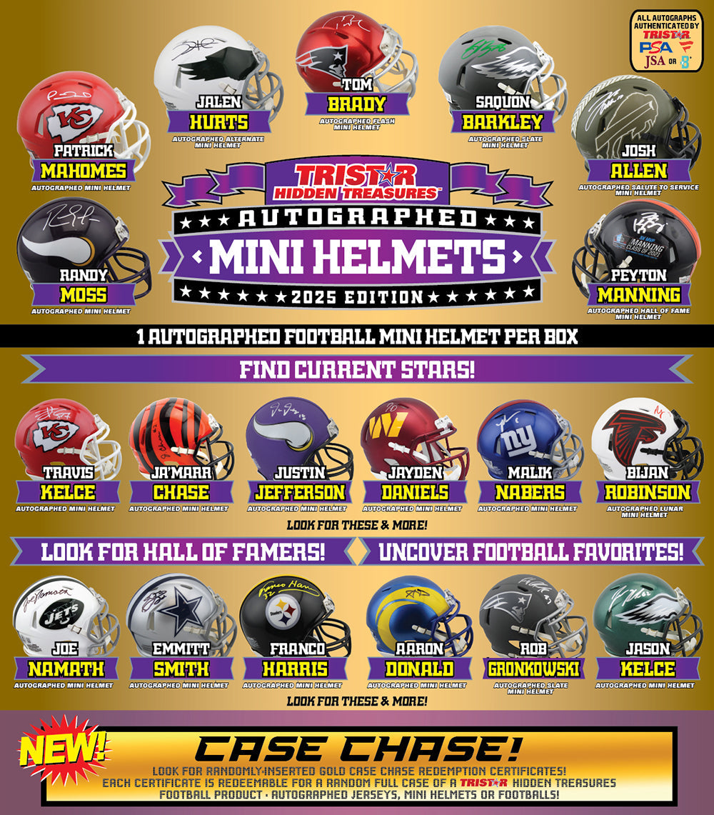 2025 Tristar Autographed Football Mini Helmet Box
