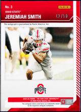 Jeremiah Smith RC 2024 Panini OSU Contenders Purple School Colors Rookie Auto SP 42/50