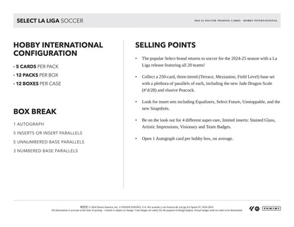 Panini - 2024/25 Select La Liga Football (Soccer) - International Hobby Box