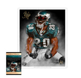 Hand Signed Brian Dawkins "WEAPON X" Art Print