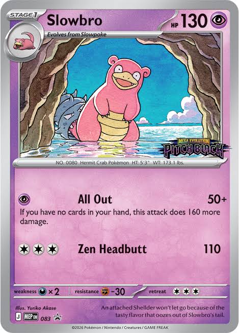 Slowbro - Mega Evolution Pitch Black - Pre Release Staff Promo - 083 (Nm)