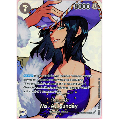 One Piece Single: Ms. All Sunday Op14-084 Special Rare Nm