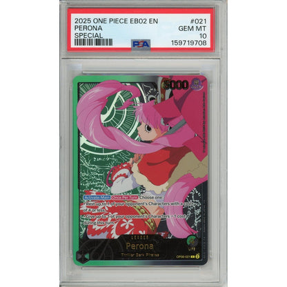 One Piece Graded: Perona Eb02 Special Leader (2025) PSA 10