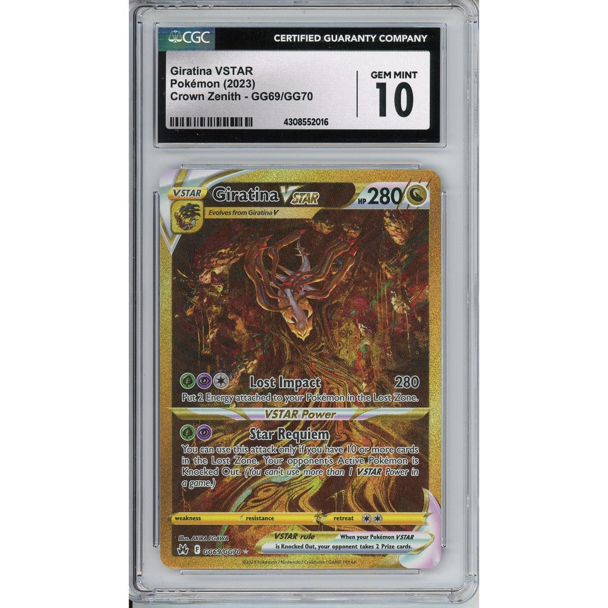 Graded Pokemon: Giratina Vstar CGC 10