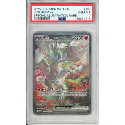 Pokemon Graded: Reshiram Ex 166/086 White Flare (2025) Sir PSA 10