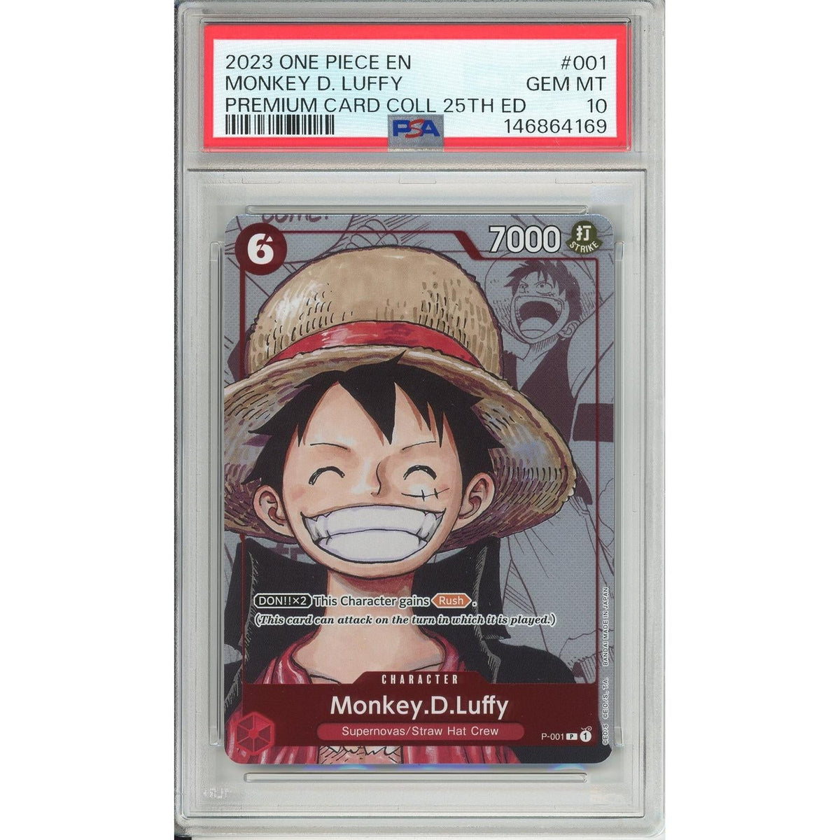 One Piece Graded: Monkey D Luffy P-001 25Th Anniversary Promo (2023) PSA 10