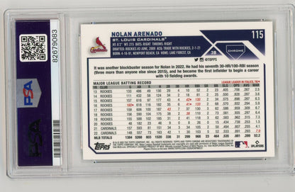 Nolan Arenado 2023 Topps Chrome Gold Wave Refractor #'D 49/50 PSA 10