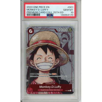 One Piece Graded: Monkey D. Luffy P-001 Premium Card Collection 25Th Edition PSA 10