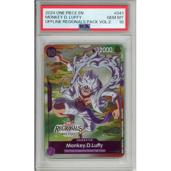 One Piece Graded: Monkey D. Luffy P-041 Offline Regionals Pack Vol.2 (2024) PSA 10
