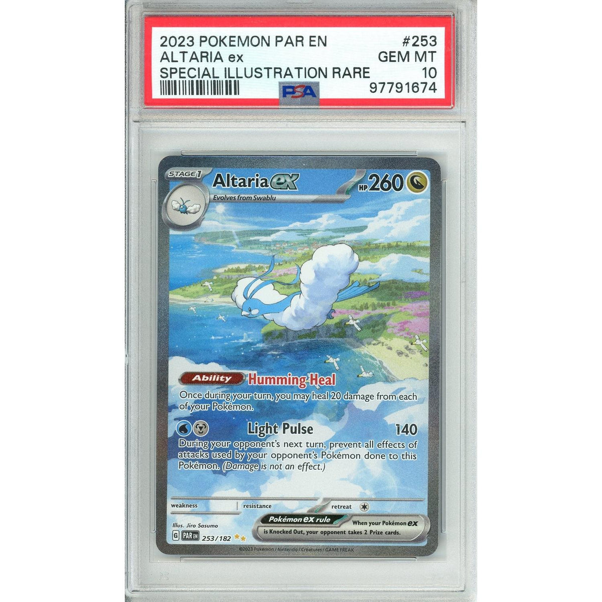 Pokemon Graded: Altaria Ex 253/182 Paradox Rift (2023) Sir Holo PSA 10