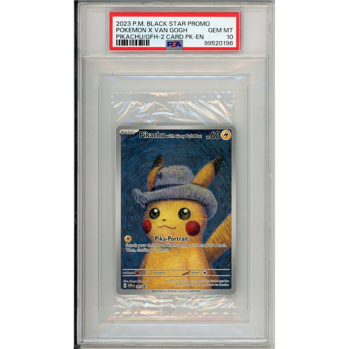 Pokemon Graded: Pikachu With Grey Felt Hat #85 Van Gogh Sealed Promo (2023) PSA 10