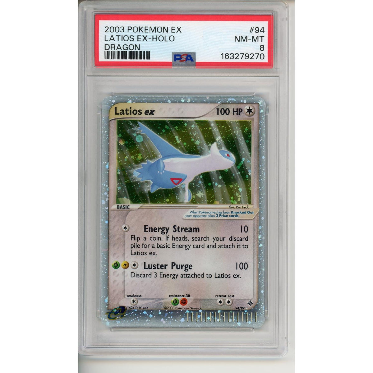 Pokemon Graded: Latios Ex Holo #94 PSA 8