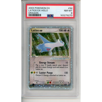 Pokemon Graded: Latios Ex Holo #94 PSA 8