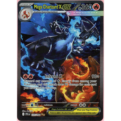 Pokemon Single: Mega Charizard X Ex 125/94 Phantasmal Flames (2025) Sir Nm