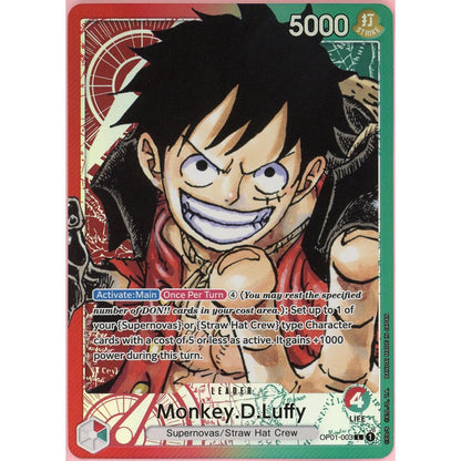 One Piece Single: Monkey D. Luffy Op01-003 Romance Dawn Leader Alt Art Nm