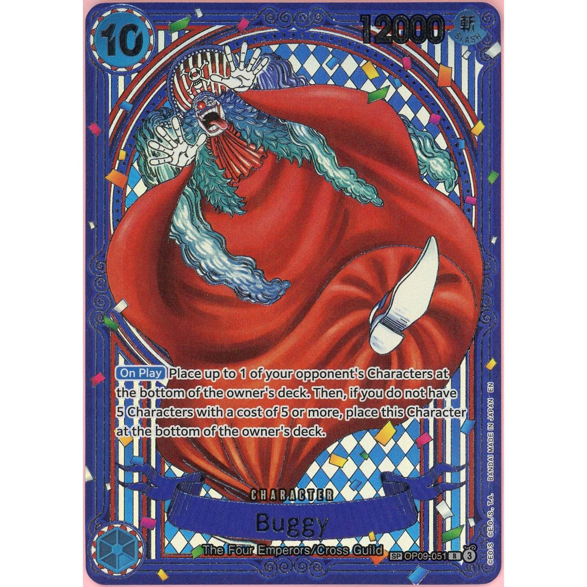 One Piece Single: Buggy Alt Art Op09-051 The Azure Seas Seven Nm