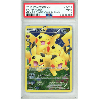 Pokemon Graded: Pikachu Rc29/Rc32 Xy Generations Radiant Collection (2016) Holo PSA 9