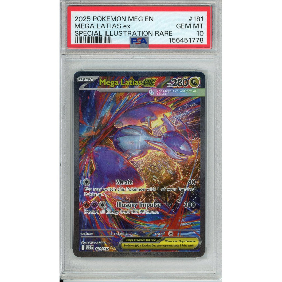 Pokemon Graded: Mega Latias Ex 181/132 Mega Evolution (2025) Sir PSA 10