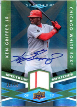 Ken Griffey Jr 2009 Upper Deck Spectrum Game Used Patch Auto SP 68/75
