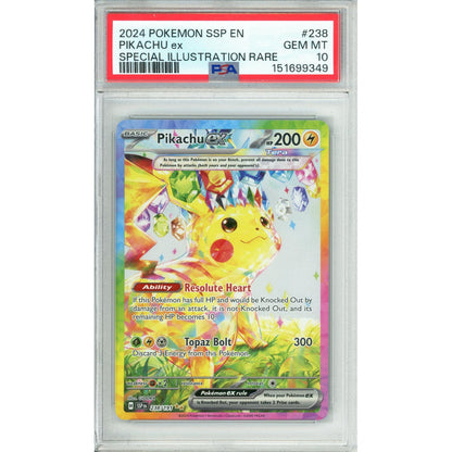 Pokemon Graded: Pikachu Ex 238/191 Surging Sparks (2024) Holo PSA 10