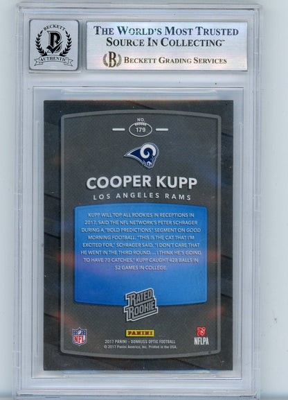 Cooper Kupp 2017 Panini Donruss Optic Rated Rookie Auto BGS Authentic Auto 10