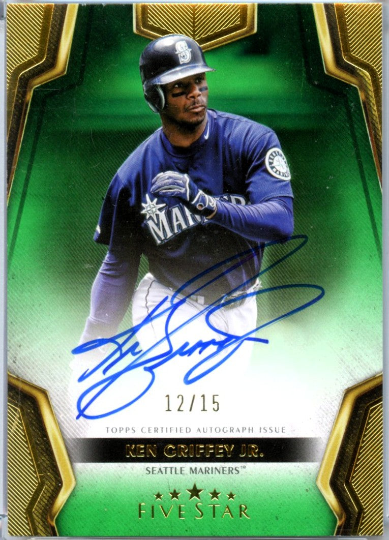 Ken Griffey Jr 2024 Topps Five Star Signatures Green Auto SP 12/15