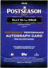 Elly De La Cruz 2026 Topps Red Postseason Auto SP 5/5