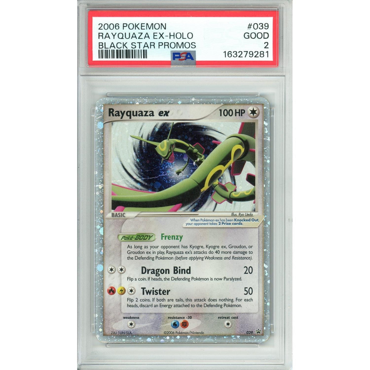 Pokemon Graded: Rayquaza Ex #39 Nintendo Promo (2006) Holo PSA 2
