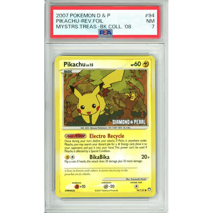 Pokemon Graded: Pikachu 94/123 Diamond & Pearl (2007) Reverse Foil PSA 7