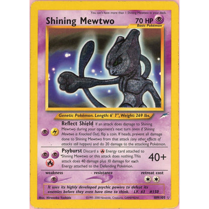Pokemon Single: Shining Mewtwo 109/105 Neo Destiny (2002) Holo Mp