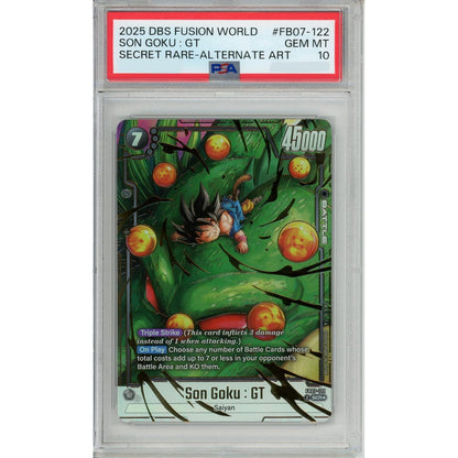 Dragonball Graded: Son Goku #Fb07-122 Fusion World (2025) Secret Rare Alt Art PSA 10