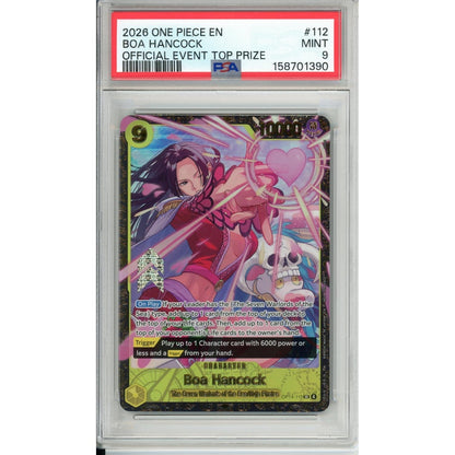 One Piece Graded: Boa Hancock Op14-112 Official Event Top Prize PSA 9