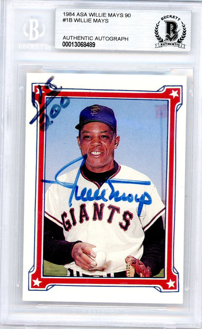 Willie Mays 1984 Asa Autograph #'D 115/200 BGS Authentic