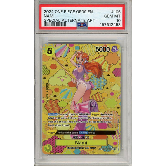 One Piece Graded: Nami Op08-106 Special Alternate Art PSA 10