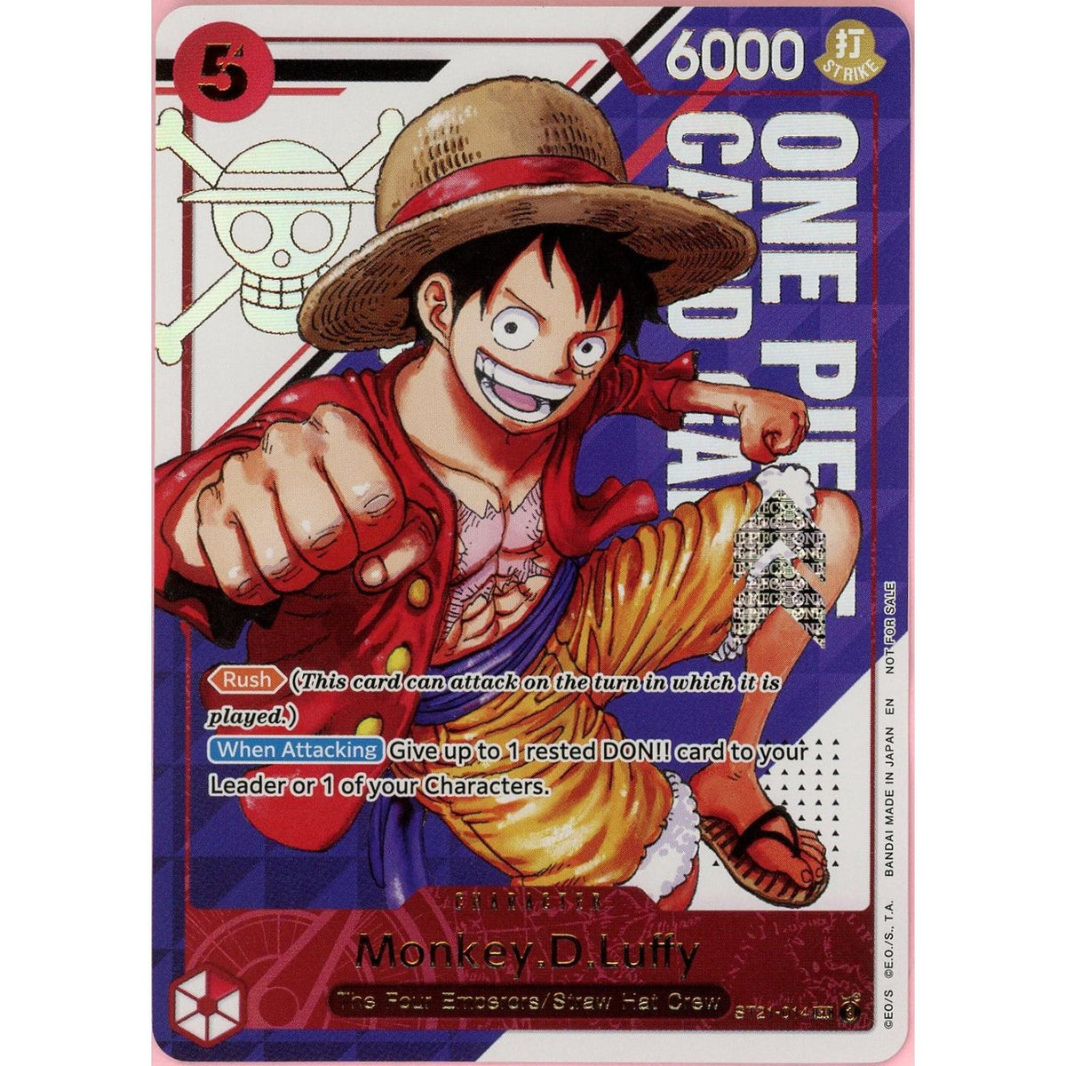 One Piece Single: Monkey D. Luffy St21-014 3Rd Anniversary Cp Pack Nm