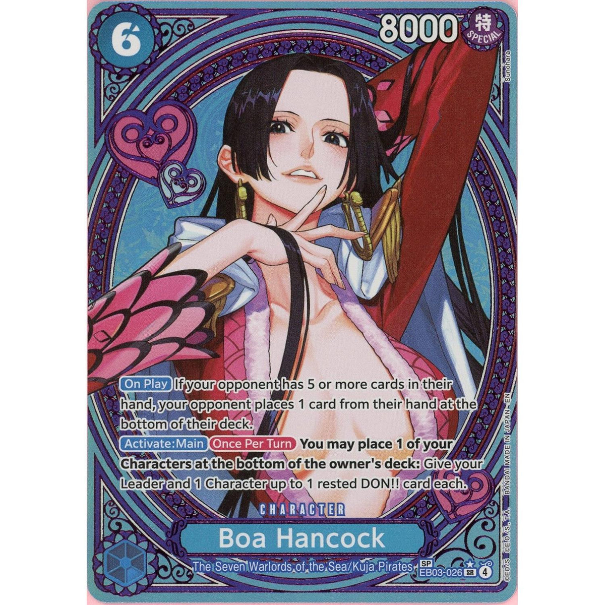 One Piece Single: Boa Hancock Eb03-026 Extra Booster Heroines Nm