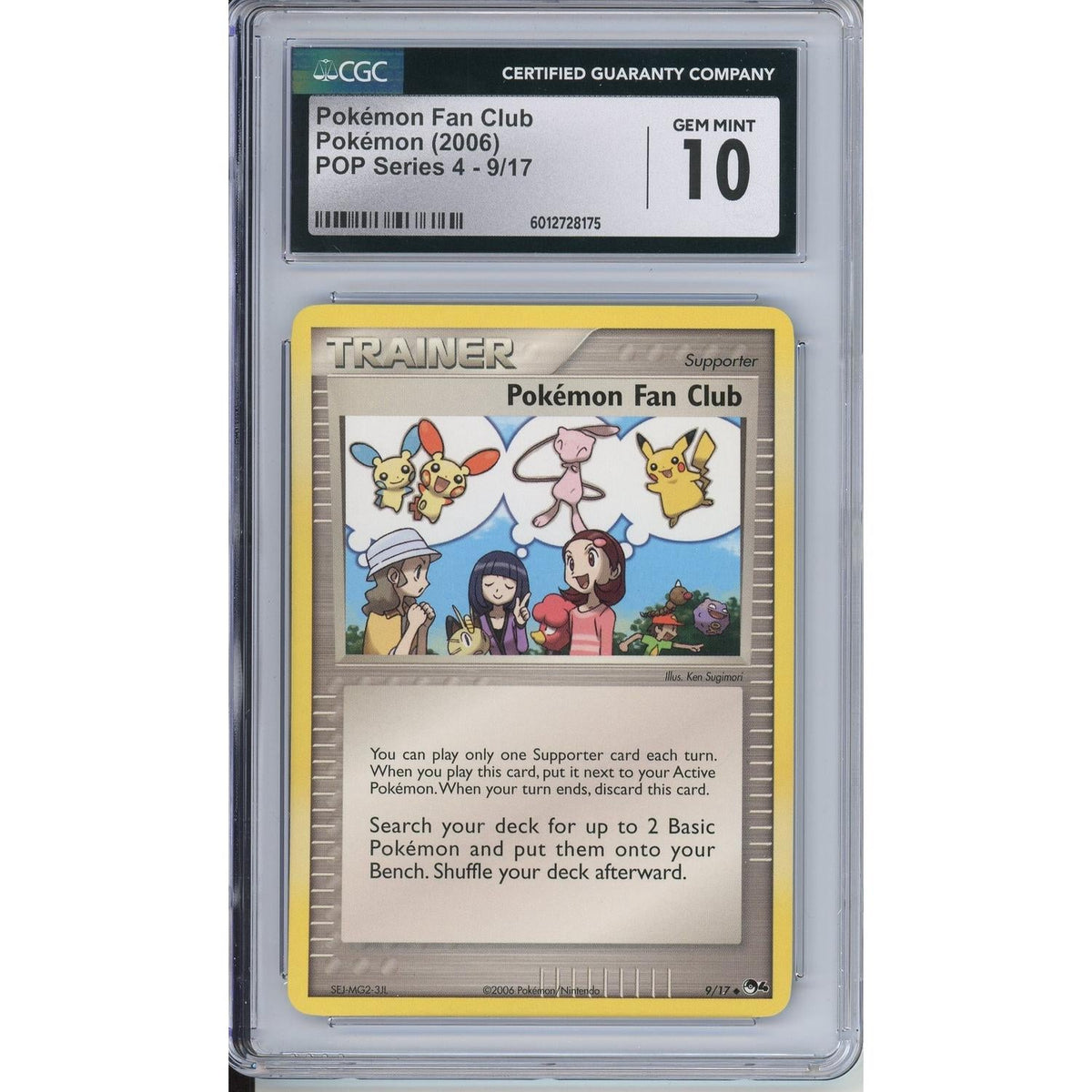Pokemon Graded: Pokemon Fan Club 9/17 Pop Series 4 (2016) CGC 10