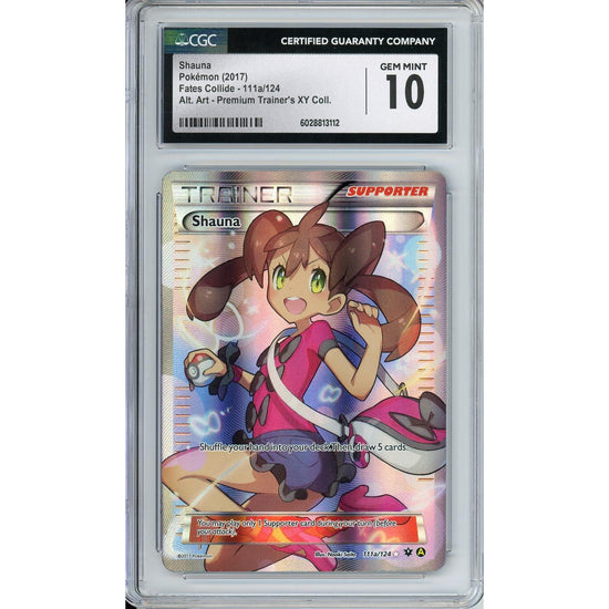 Pokemon Graded: Trainer Shauna 111A/124 Premium Trainer's Xy Collection (2017) Alt Art CGC 10