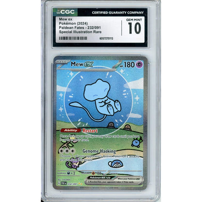 Pokemon Graded: Mew Ex 232/91 Paldean Fates (2024) Sir Holo CGC 10