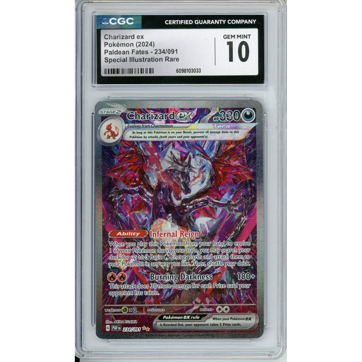 Pokemon Graded: Charizard Ex #234 2024 Special Illusion Rare CGC Gm Mnt 10